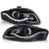 Koplampen met parkeerlicht geschikt voor AUDI A4 B7 11 04-03 08 ZWART