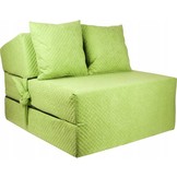 Luxe logeermatras - groen - camping matras - reismatras - opvouwbaar matras - 200 x 70 x 15 - met kussens