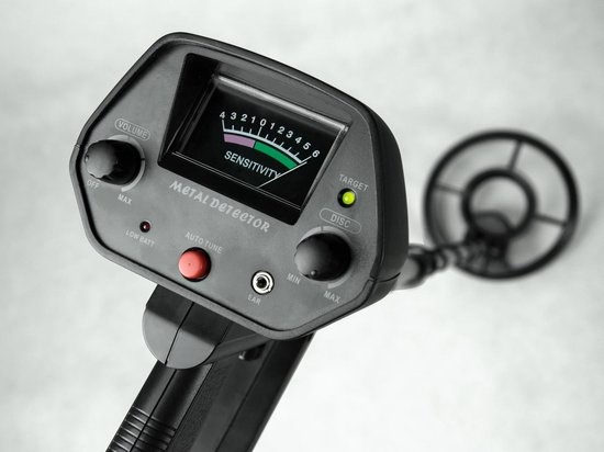 Metaaldetector - digitale meter - met polssteun - verstelbaar - zwart