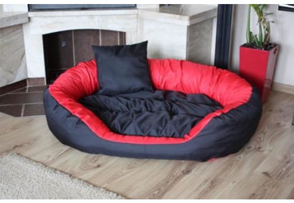 XXL Hondenbed - hondenmand - waterdicht - 110x80cm - zwart rood