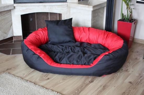 XXL Hondenbed - hondenmand - waterdicht - 110x80cm - zwart rood
