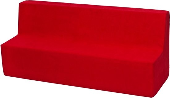 Kinder meubel - Kinder fauteuil - Kinderbankje - rood - 50 x 120 x 40 cm - 215 gram