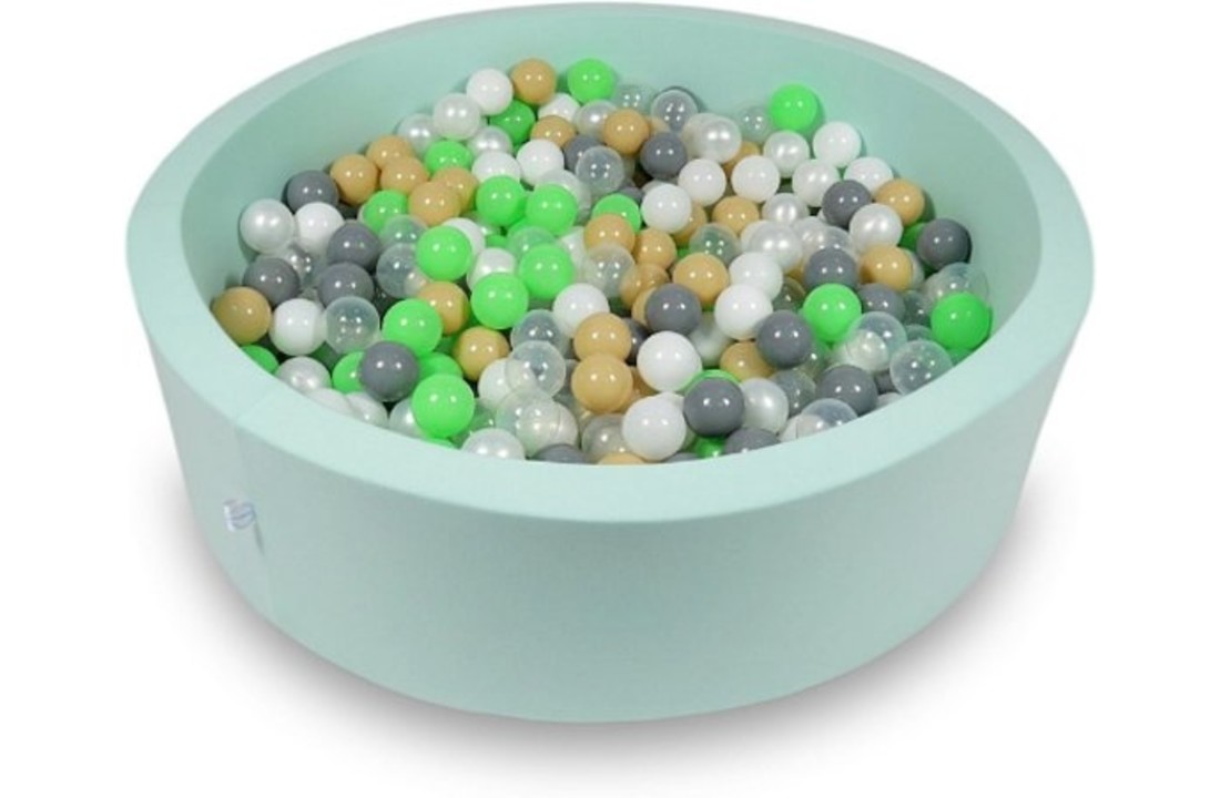 Ballenbak - 400 ballen - 115 x 30 cm - ballenbad - rond groen