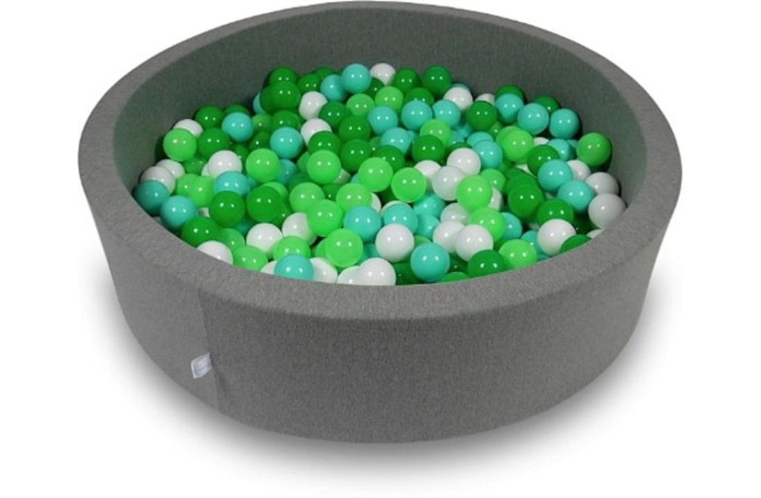 Ballenbak - 400 ballen - 115 x 30 cm - ballenbad - rond donker grijs