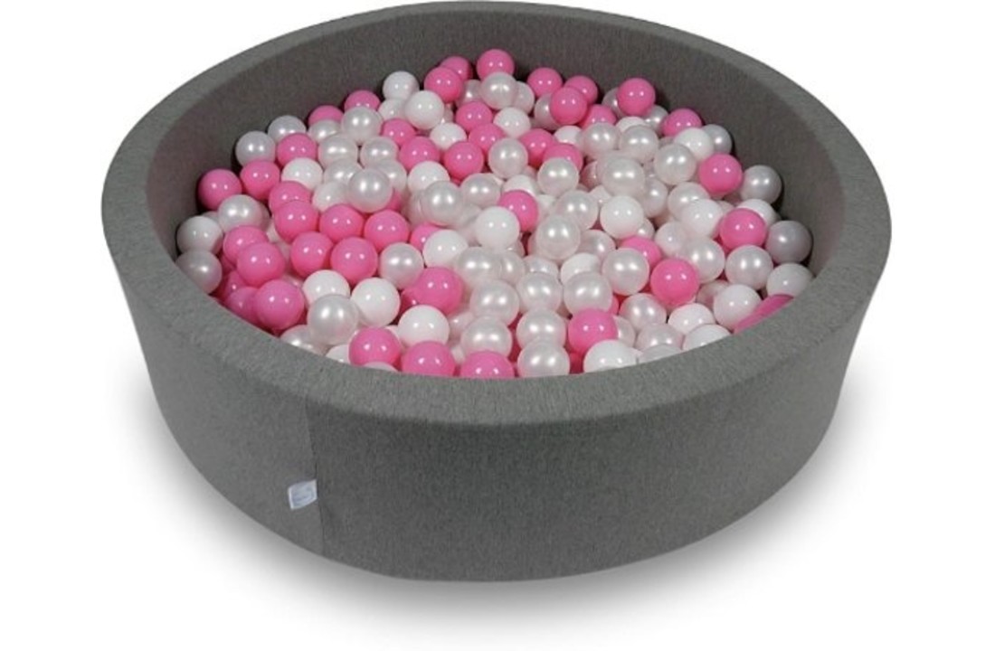 Ballenbak - 400 ballen - 115 x 30 cm - ballenbad - rond donker grijs