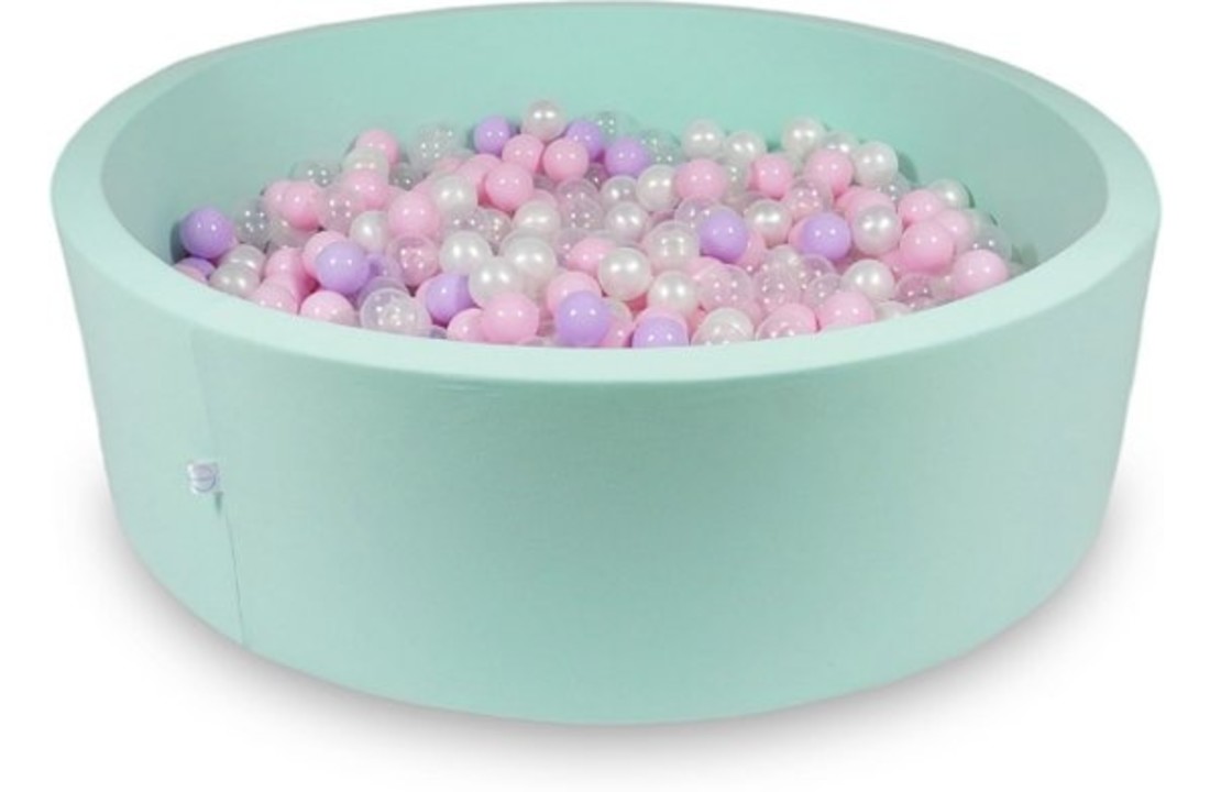 Ballenbak XXL - 700 ballen - 130 x 40 cm - ballenbad - rond mint groen