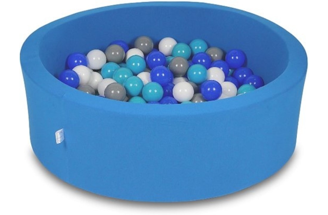 Ballenbak - 200 ballen - 90 x 30 cm - ballenbad - rond blauw