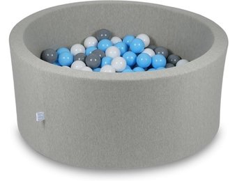 Ballenbak - 300 ballen - 90 x 40 cm - ballenbad - rond grijs