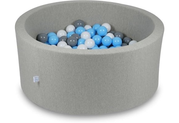 Ballenbak - 300 ballen - 90 x 40 cm - ballenbad - rond grijs