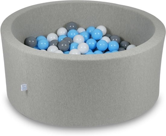 Ballenbak - 300 ballen - 90 x 40 cm - ballenbad - rond grijs