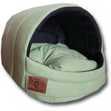 Hondenmand - kleine hond - box - hondemand - 45 x 49 x 36 cm - mat groen - hondenbed - hondebed