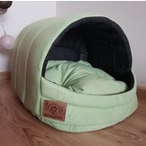 Hondenmand - kleine hond - box - hondemand - 45 x 49 x 36 cm - mat groen - hondenbed - hondebed