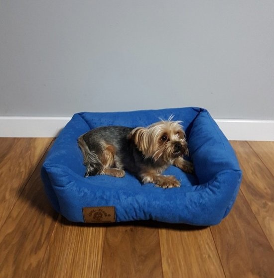 Hondenmand - S - kleine hond - 50 x 40 cm - blauw - hondenbed