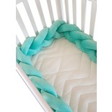 Bedbumper bedomrander - 280 cm lang - Gevlochten - Groen