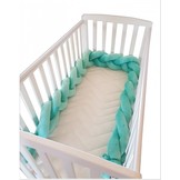 Bedbumper bedomrander - 280 cm lang - Gevlochten - Groen