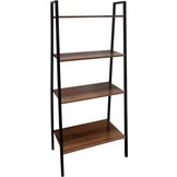 Open boekenkast met 4 schappen - bruin & zwart