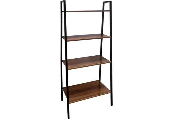 Open boekenkast met 4 schappen - bruin & zwart