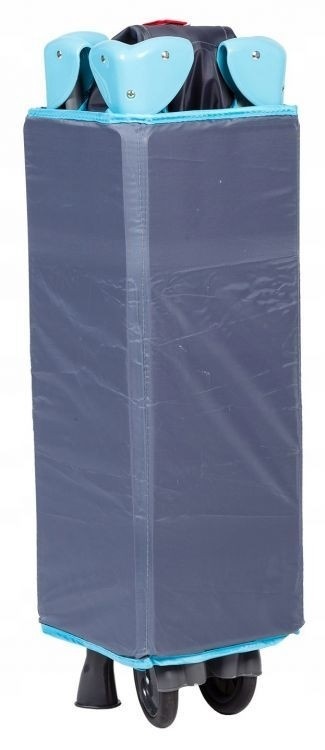 Reisbedje met klamboe zijkanten - opvouwbaar - blauw