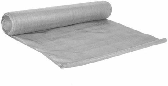 Zichtbreeknet - schaduwnet rol - 90 procent - 1.5 x 50 m - schermgaas zon - privacynet - grijs - incl. montageset - tuin