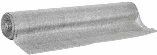 Zichtbreeknet - schaduwnet rol - 90 procent - 1.5 x 50 m - schermgaas zon - privacynet - grijs - incl. montageset - tuin