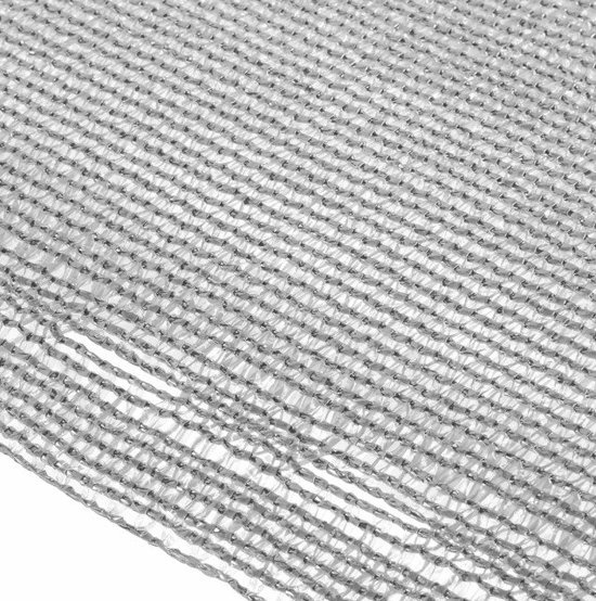 Zichtbreeknet - schaduwnet rol - 90 procent - 1.5 x 50 m - schermgaas zon - privacynet - grijs - incl. montageset - tuin