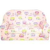 Kinder Slaapbank en logeerbed in één - 85cm x 60cm - Roze ruiten