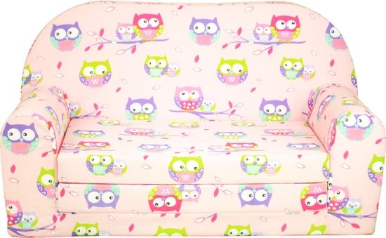 Kinder Slaapbank en logeerbed in één - 85cm x 60cm - Roze ruiten