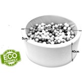 Ballenbak grijs met sterrenmotief - 90x40 cm  - 200 ballen Ø 7 cm - stevig ballenbad