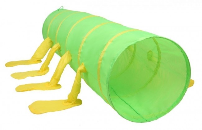 Speeltent met duizendpoot tunnel - voor kinderen - groen