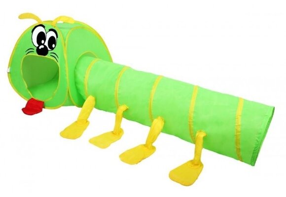 Speeltent met duizendpoot tunnel - voor kinderen - groen