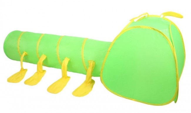 Speeltent met duizendpoot tunnel - voor kinderen - groen