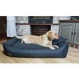 Hondenmand antraciet 120x90 cm - wasbaar hondenkussen - waterdicht hondenbed