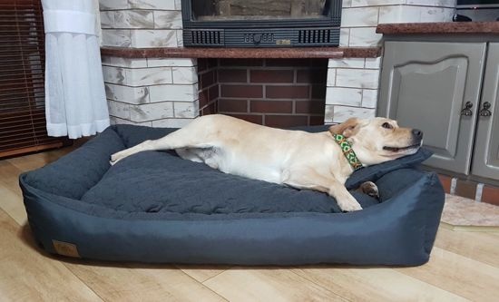 Hondenmand antraciet 120x90 cm - wasbaar hondenkussen - waterdicht hondenbed