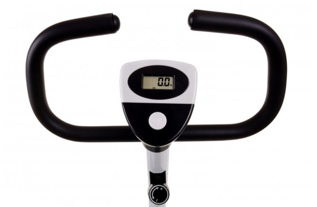 Hometrainer fiets - wit - mechanische weerstand