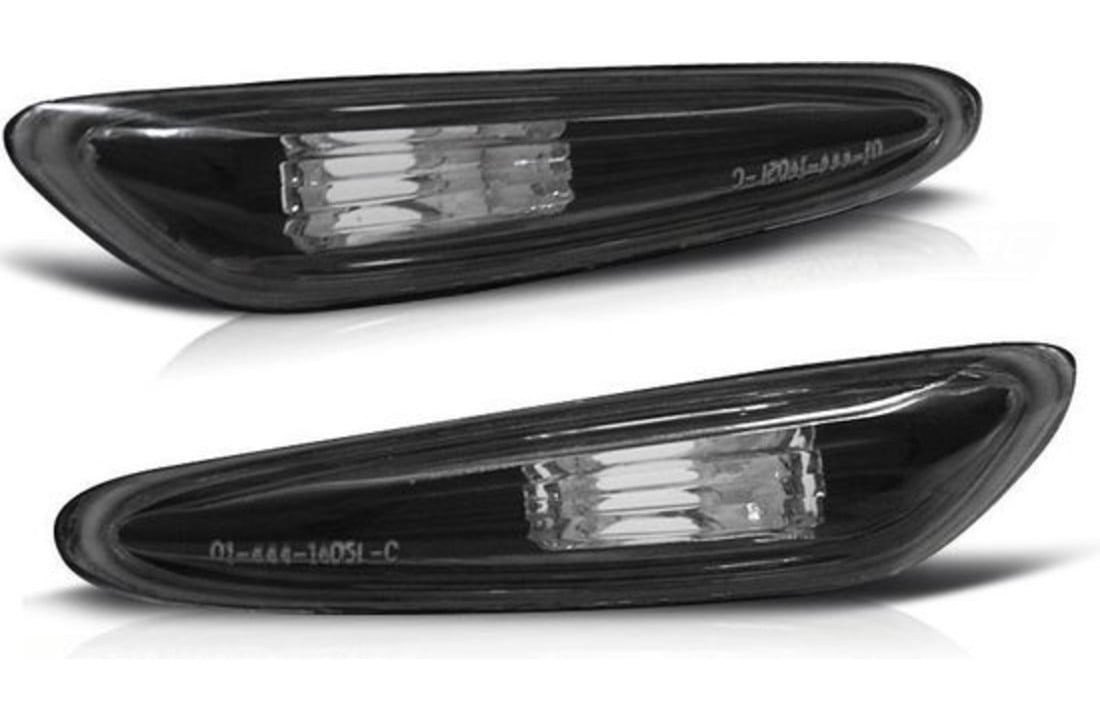 Zijkant knipperlichten geschikt voor BMW E60 / E61 / E46 / X3 ZWART