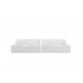 Huisbed kinderbed 90x200 cm grenenhout wit met 2 opberglades