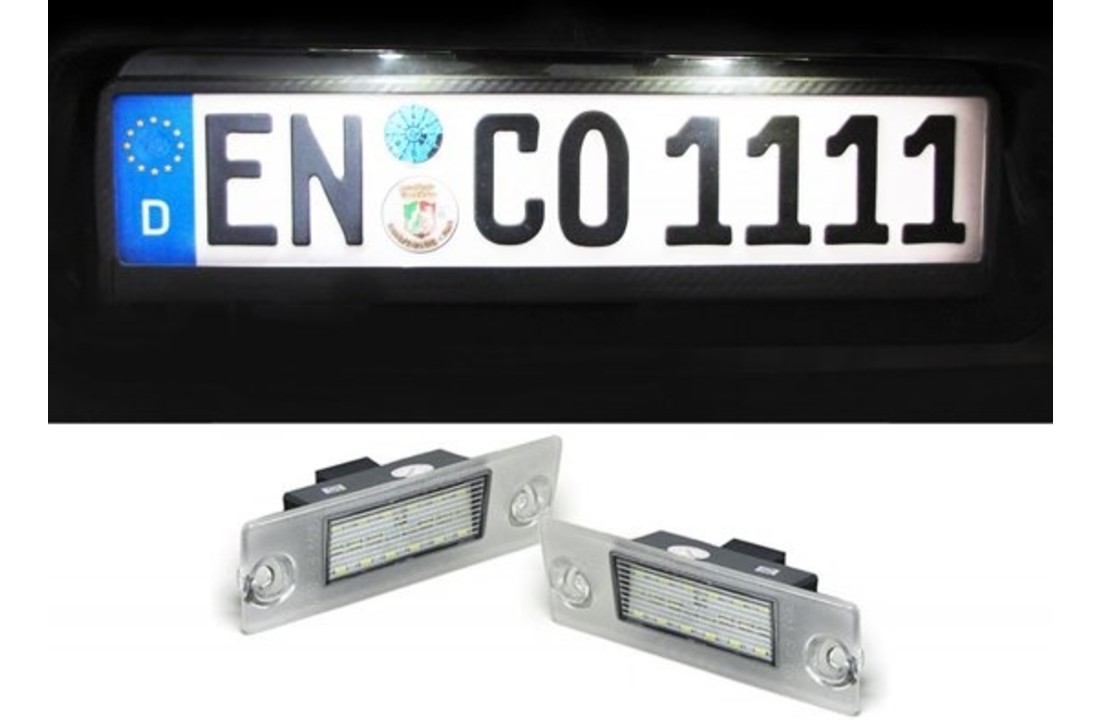 LED kentekenverlichting 6000K wit geschikt voor Audi A4 8D2 B5 sedan 94-00