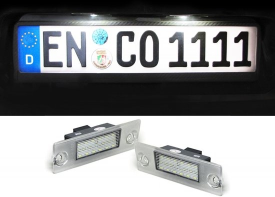 LED kentekenverlichting 6000K wit geschikt voor Audi A4 8D2 B5 sedan 94-00