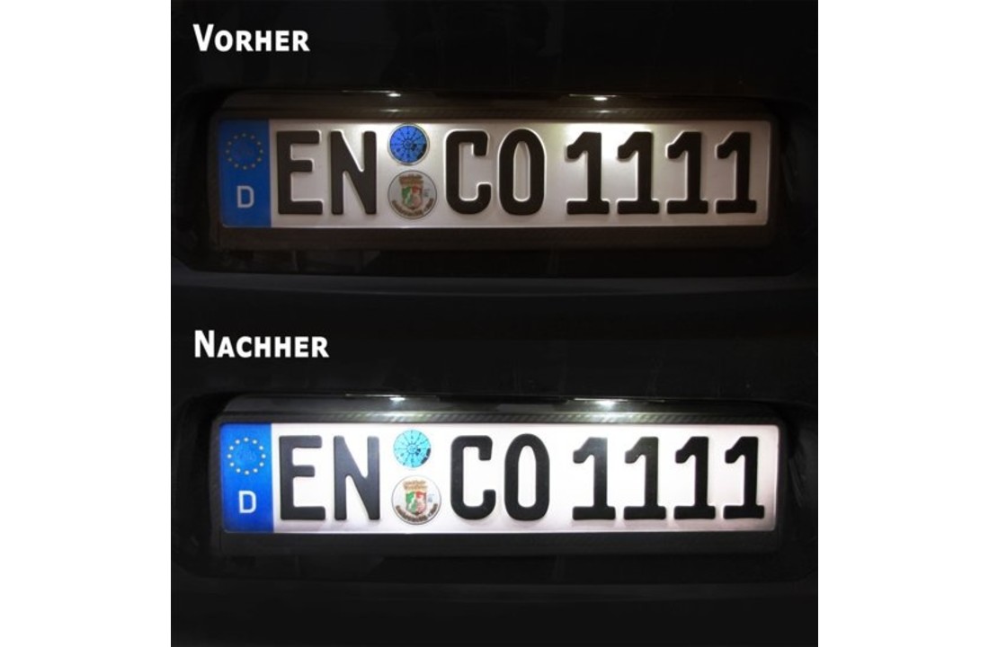 LED kentekenverlichting 6000K wit geschikt voor Audi A4 8D2 B5 sedan 94-00