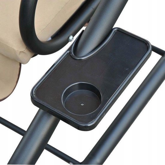 Schommelbank - tuinschommel - met klapbare rugleuning - beige