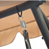 Schommelbank - tuinschommel - met klapbare rugleuning - beige