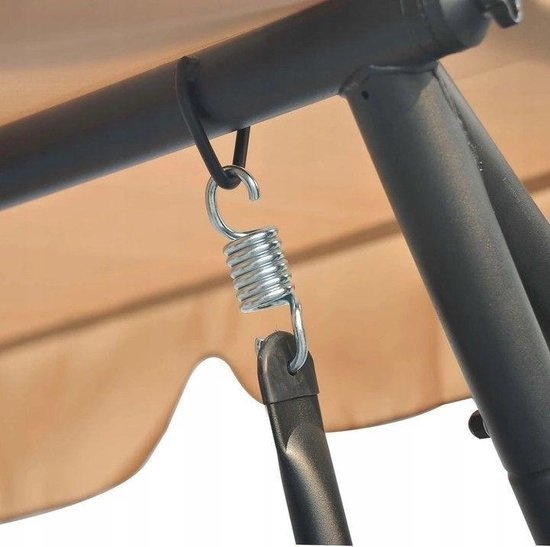 Schommelbank - tuinschommel - met klapbare rugleuning - beige