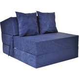 Logeermatras Navy Blue - opvouwbaar matras - 200x70x15 cm - campingmatras
