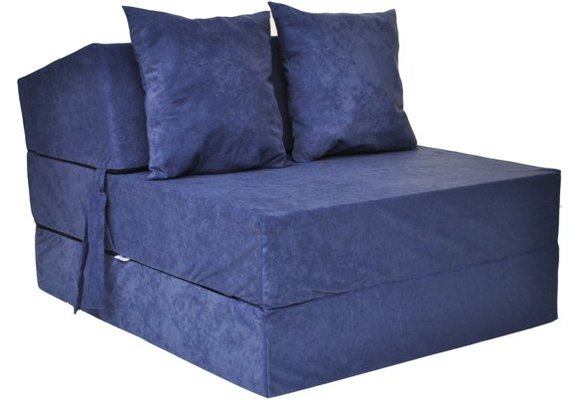Logeermatras Navy Blue  - opvouwbaar matras - 200x70x15 cm - campingmatras