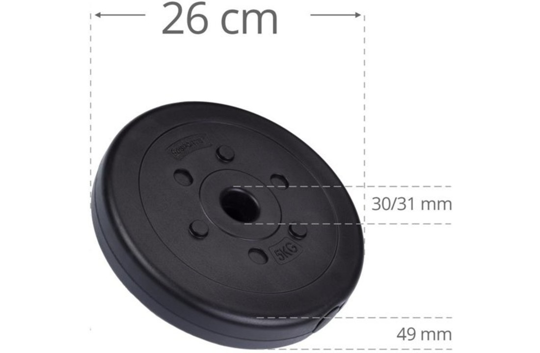 10 kg Halterschijvenset 30 mm 2x5 kg