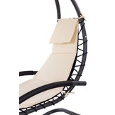 Schommelstoel tuin met parasol - beige