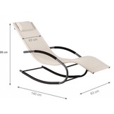 Schommelstoel ligstoel tuin - beige