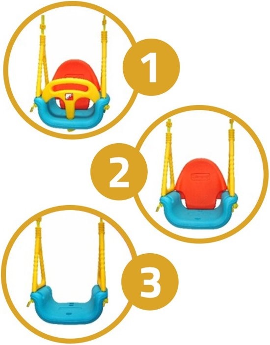 Schommelstoel kinderen - van 0 tot 7 jaar - met stevige touwen