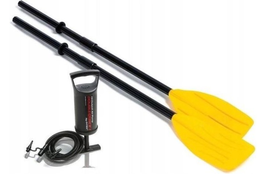 Intex opblaasbare rubberboot - met 2 roeispanen & pomp - 236 cm lang