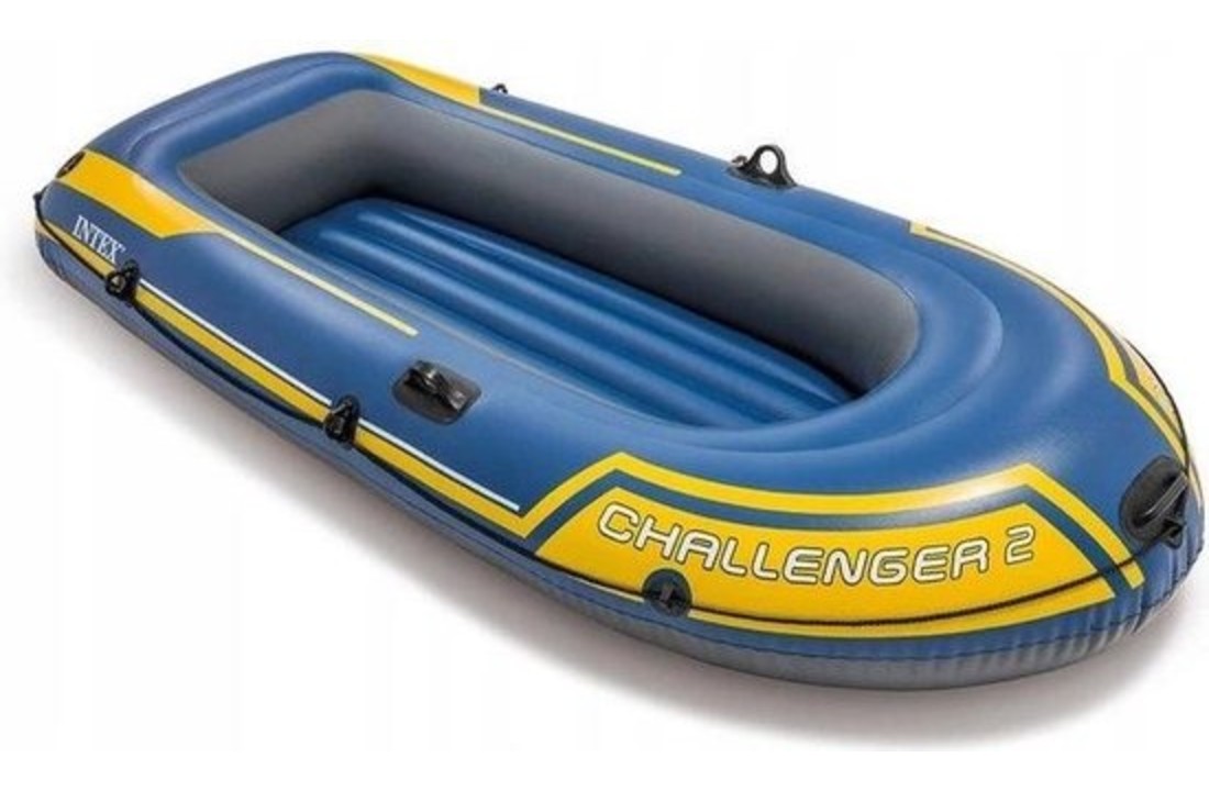 Intex opblaasbare rubberboot - met 2 roeispanen & pomp - 236 cm lang